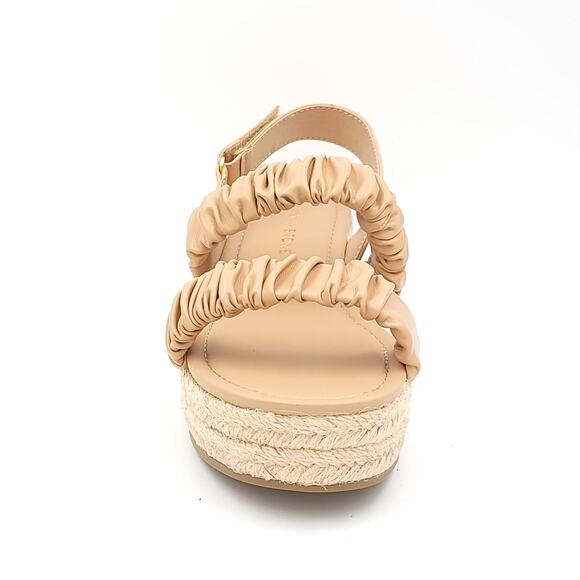 Sun + Stone Women Slingback Platform Sandals Dovee Size US 7.5M Tan Smooth - Picture 4 of 6